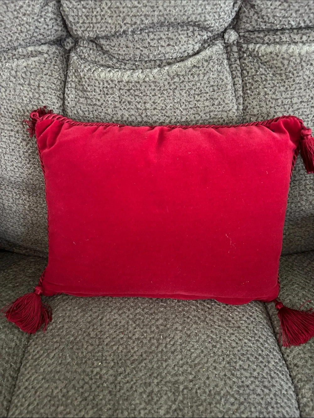 No Brand Red Noel Holiday Decorative Pillow